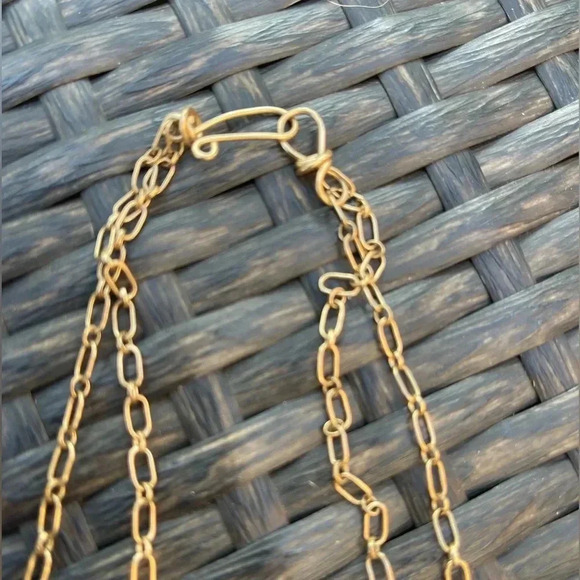 Natural semiprecious gemstone double strand necklace 16” - Picture 2 of 3